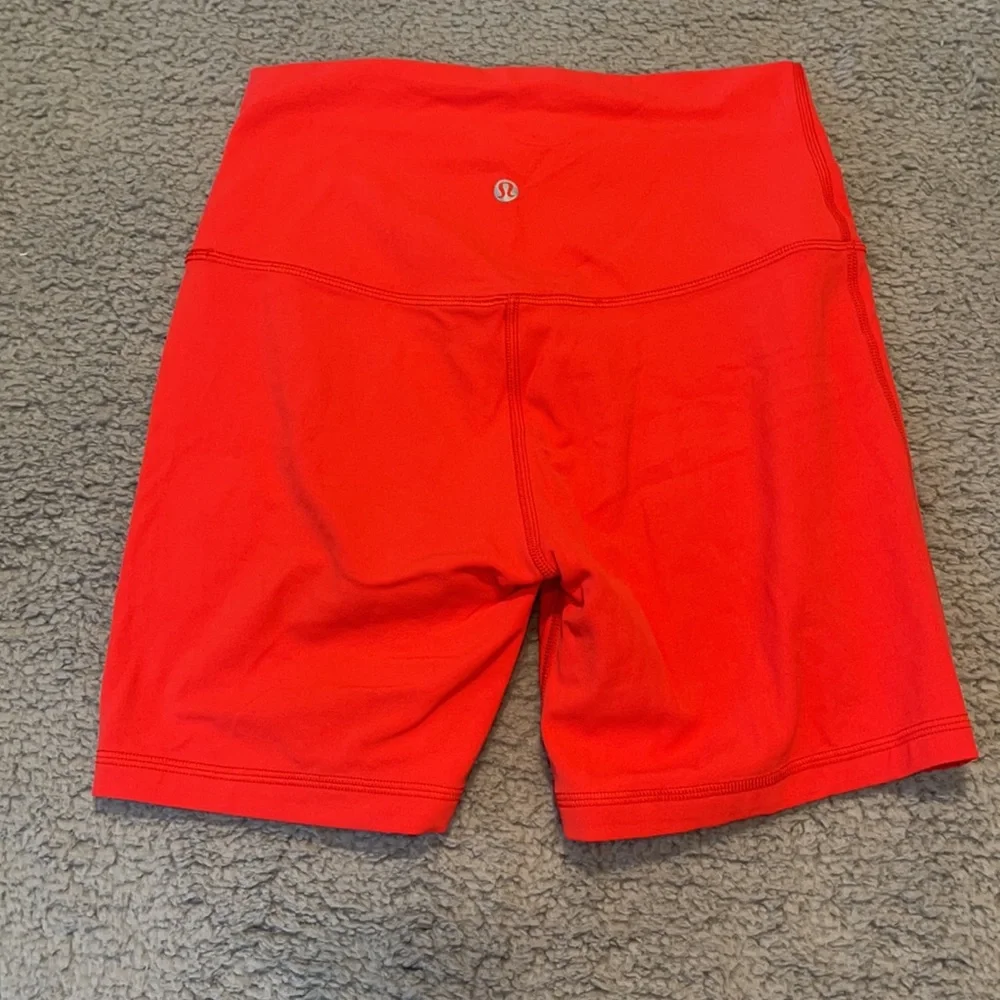 Lululemon double Align High-Rise Short 6"  color orange red size 6_4
